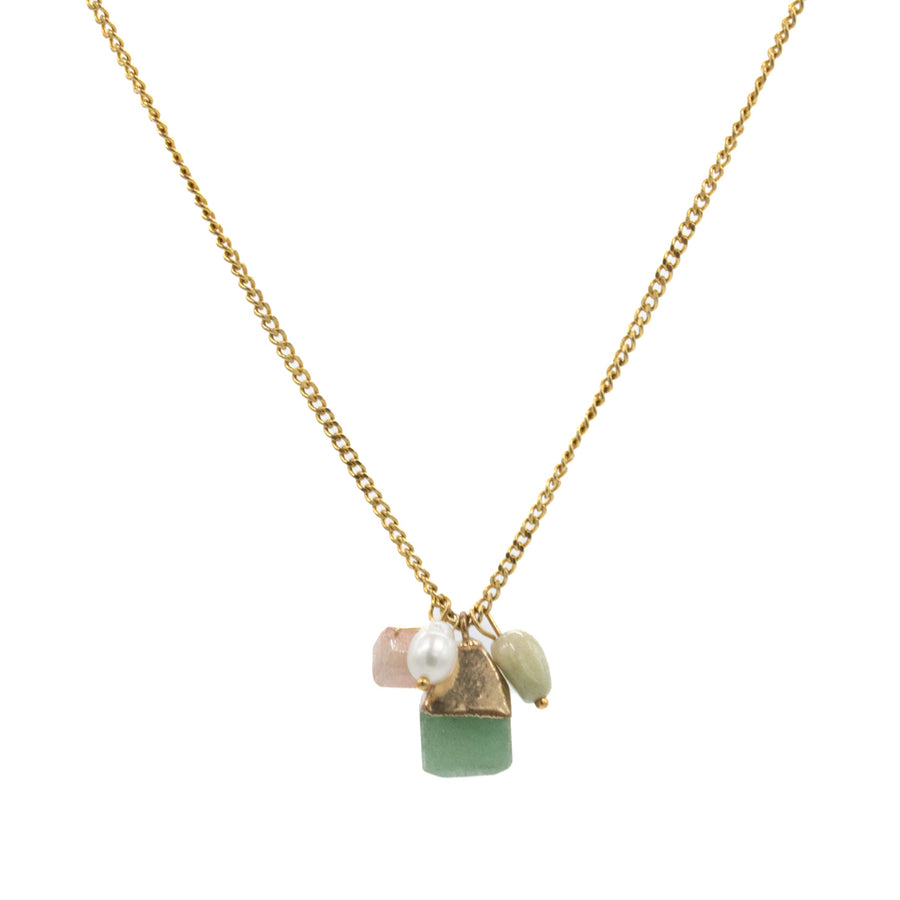 Collar cuarzo de cubo