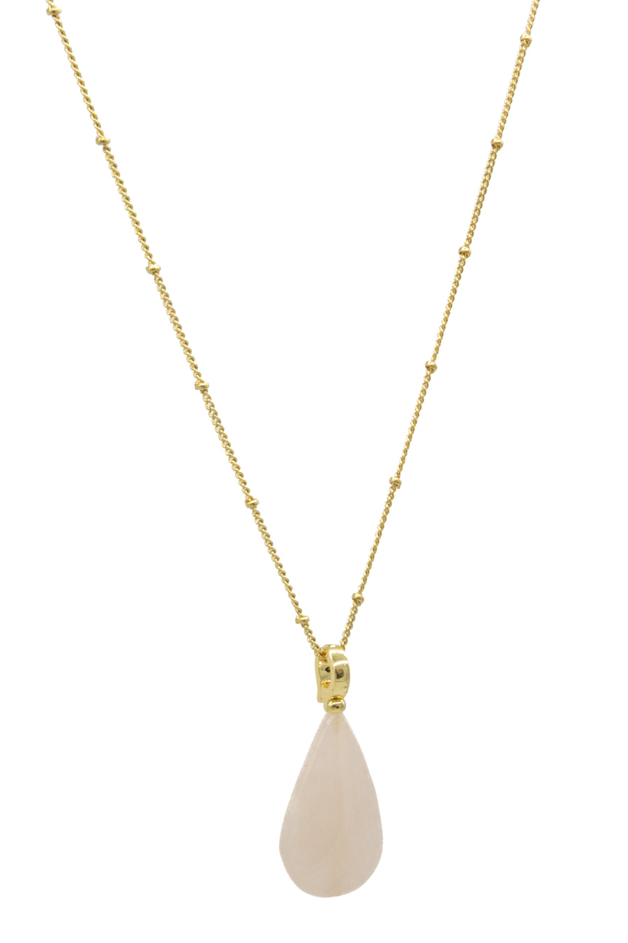 Collar gota de cuarzo jumbo