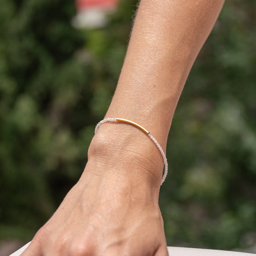 PULSERA DE ZIRCONIA CON LINEA AL CENTRO