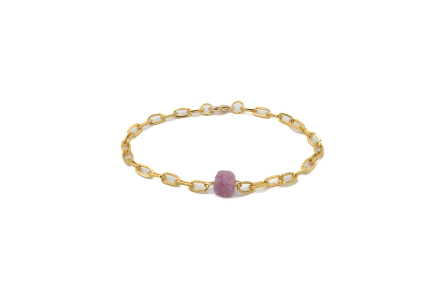 Pulsera jumbo piedra natural central