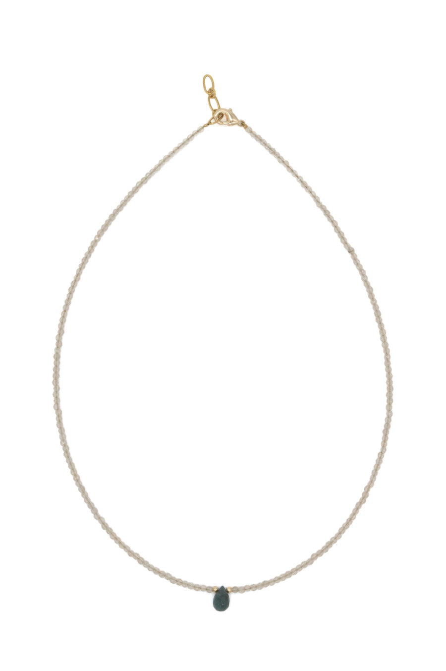 Collar de zirconias con gota de cuarzo