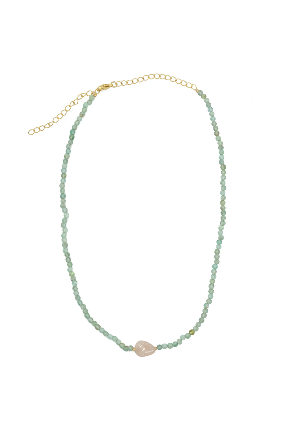 Collar de cuarzos con morganita