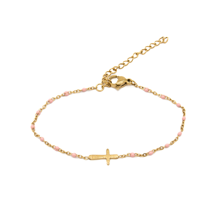Pulsera de cruz con colores