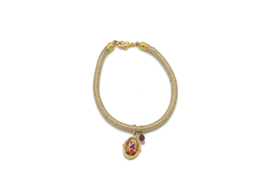 Pulsera dorada resorte de Desatanudos