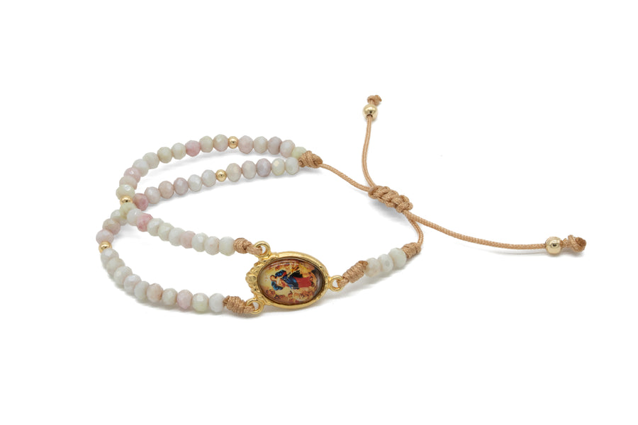 Pulsera Rosario de cristal Desatanudos