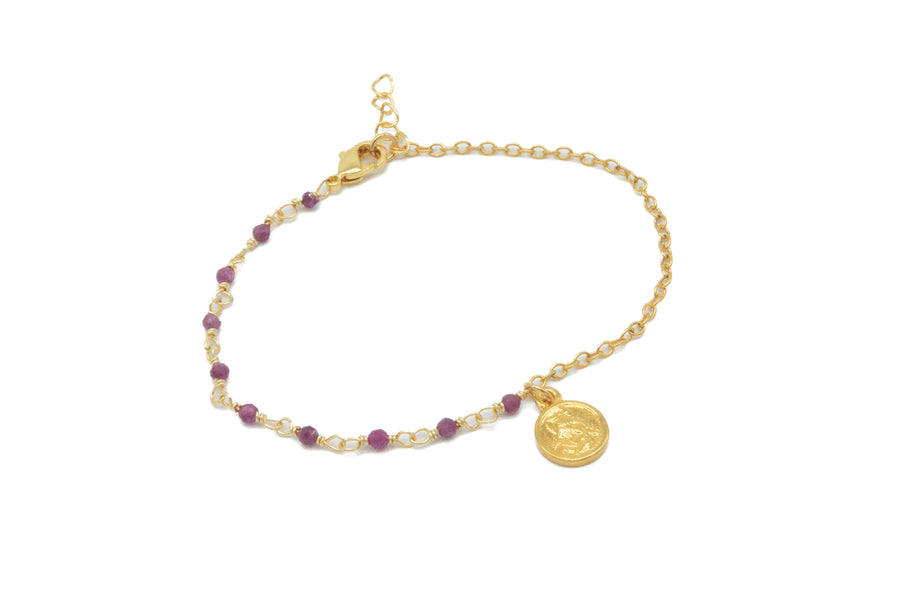 Pulsera decenario con Escapulario con piedras engarzadas