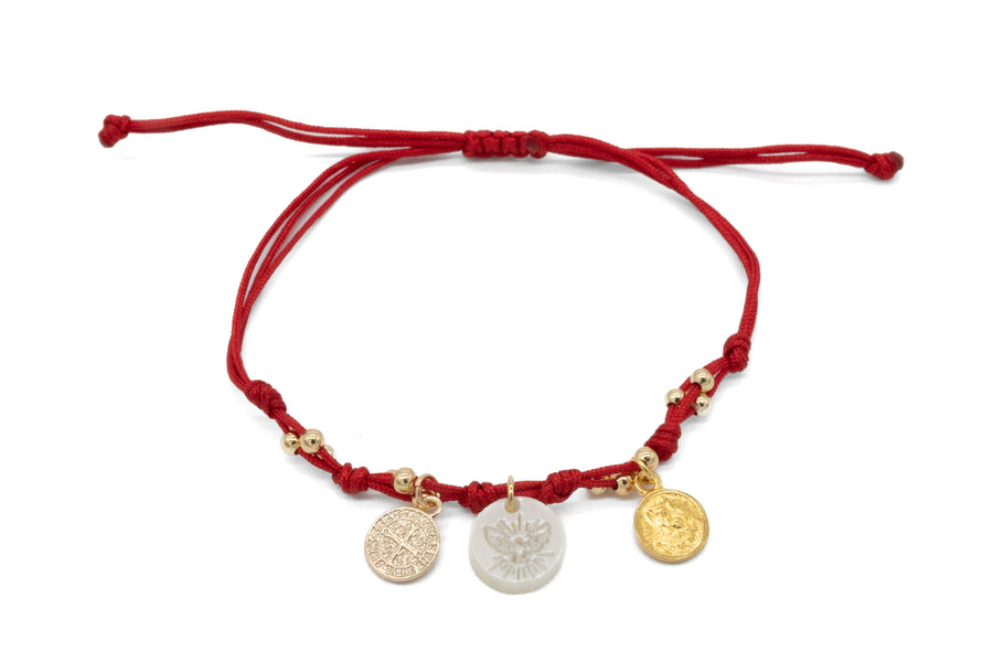 Pulsera de charms con escapulario