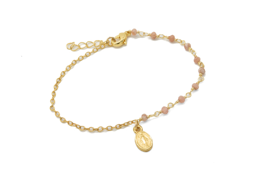 Pulsera decenario engarzado Virgen Milagrosa