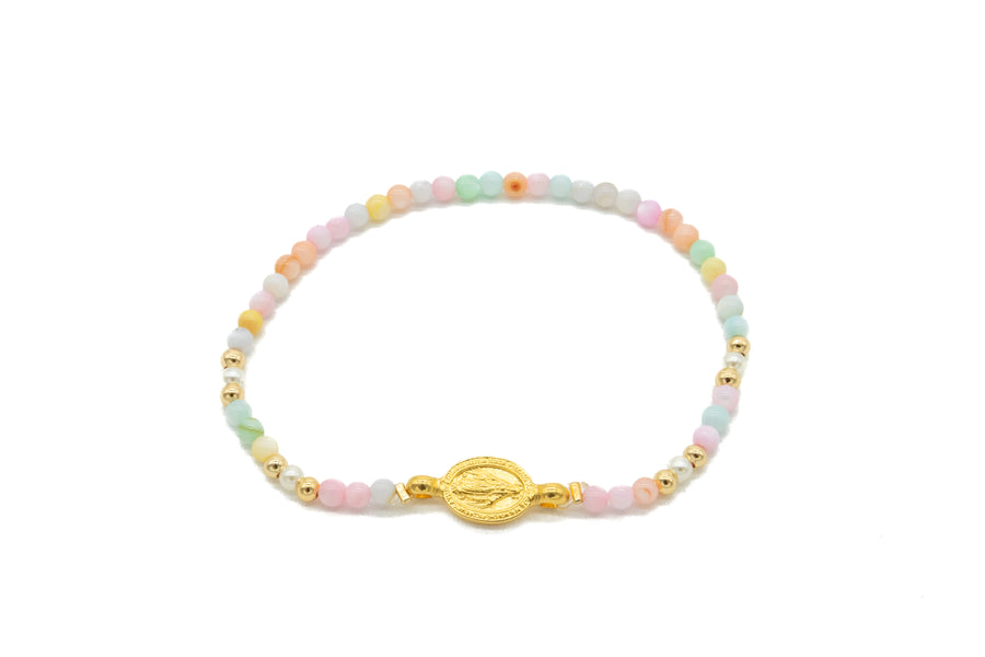 Pulsera Virgen Milagrosa pastel