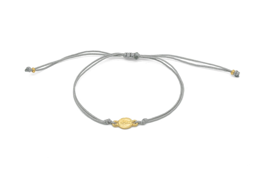 Pulsera Milagrosa hilo gris