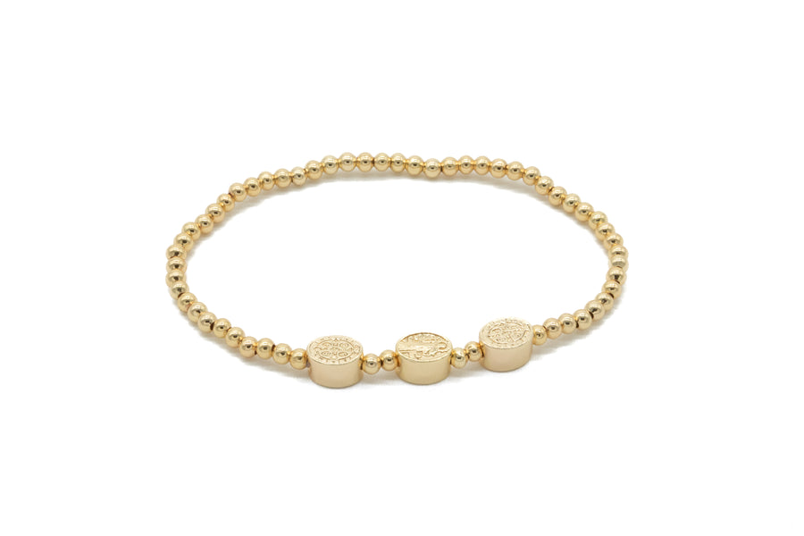 Pulsera San Benito oval dorado
